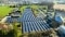 Luftaufnahme der Solarthermie-Großanlage der Stadtwerke Lemgo zur Erzeugung zukunftsweisender Fernwärme